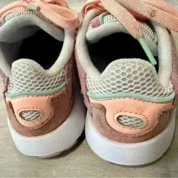 Adidas ZX Flux Kids Sneakers Size 11K Pink Mint Green Mesh Lace Up Athletic - Picture 3 of 7